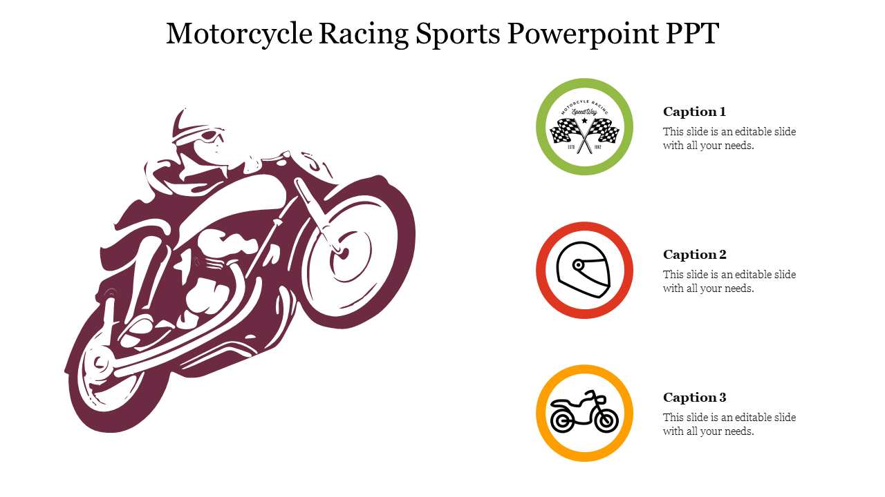 Motorcycle Racing Sports Powerpoint PPT